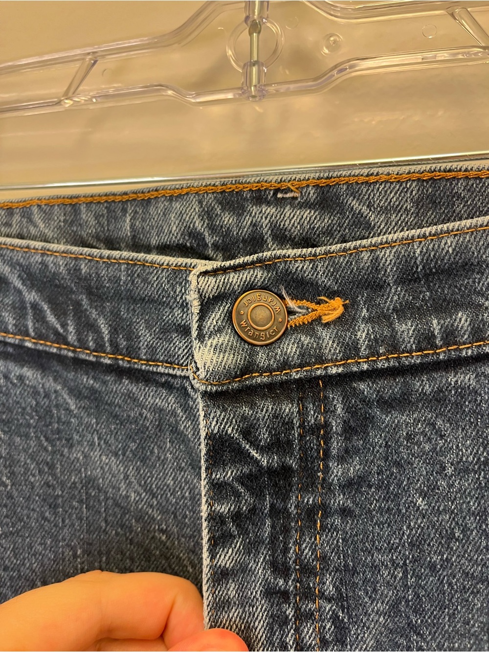 Wrangler Men's Dark Blue Denim Jeans - Classic Straight Fit - 36x32 - Picture 5 of 6